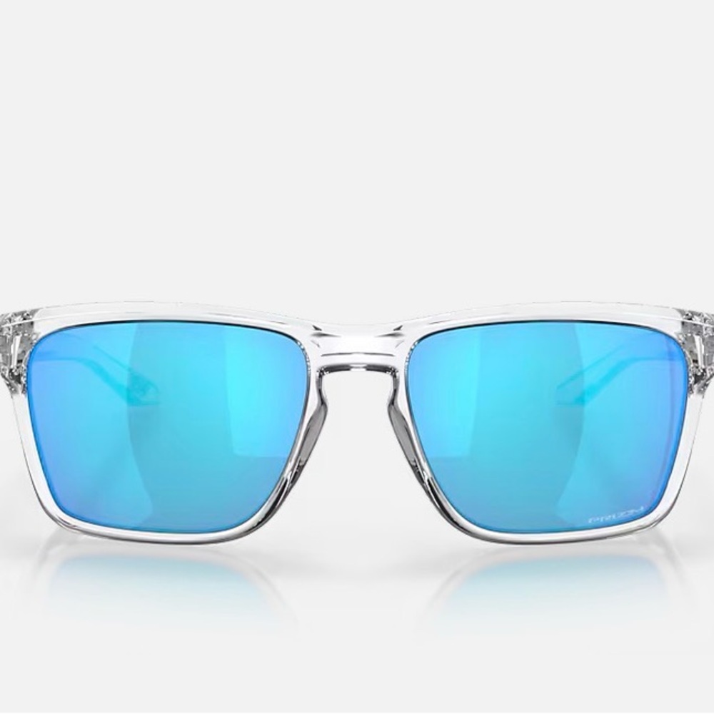 New Oakley Clear Frame Sunglasses with Blue Lenses